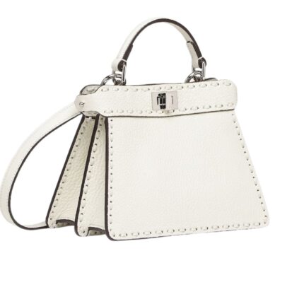FENDI PEEKABOO ISEEU PETITE SELLERIA BAG WITH 306 HAND-SEWN TOPSTITCHES