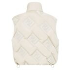 FENDI VEST WHITE FF TECHNICAL FABRIC GILET