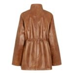 FENDI BLOUSON BROWN LEATHER JACKET