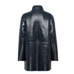 FENDI BLOUSON DARK BLUE SHEEPSKIN JACKET