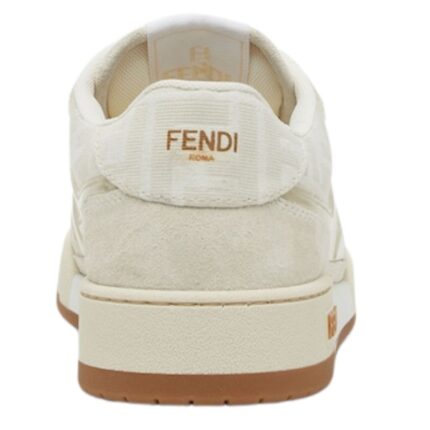 FENDI MATCH CANVAS LOW-TOPS SUEDE