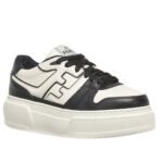 FENDI LEATHER PLATFORM LOW-TOPS