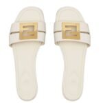 FENDI FFOLD LEATHER SANDALS