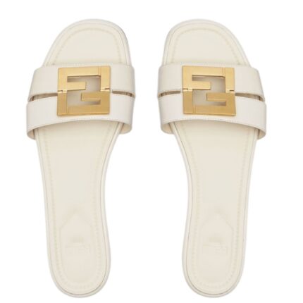FENDI FFOLD LEATHER SANDALS