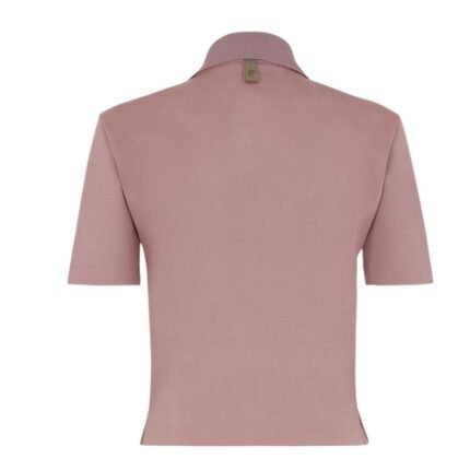 FENDI POLO SHIRT MAUVE PINK JERSEY JUMPER