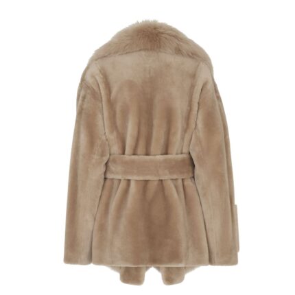 FENDI COAT BEIGE SHEEPSKIN COAT