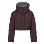 FENDI SKI JACKET DARK PURPLE TECHNICAL FABRIC JACKET
