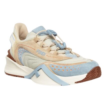 FENDI FLOW MESH AND SUEDE LOW TOPS