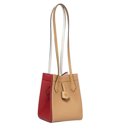 FENDI ORIGAMI MINI MULTICOLOR LEATHER BAG THAT CAN BE TRANSFORMED