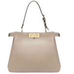 FENDI PEEKABOO SOFT LARGE LEATHER BAG