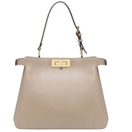 FENDI PEEKABOO SOFT LARGE LEATHER BAG