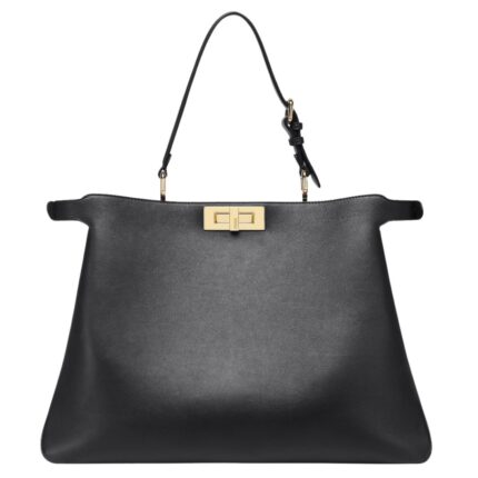 FENDI PEEKABOO SOFT LARGE LEATHER BAG