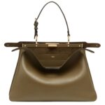 FENDI PEEKABOO SOFT LARGE LEATHER BAG