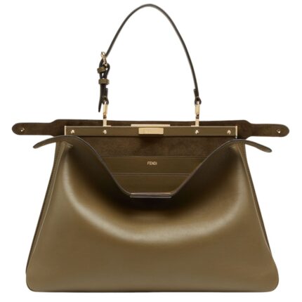 FENDI PEEKABOO SOFT LARGE LEATHER BAG