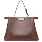 FENDI PEEKABOO SOFT LARGE LEATHER BAG
