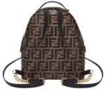 FENDI MINI BACKPACK BROWN LEATHER FF BACKPACK