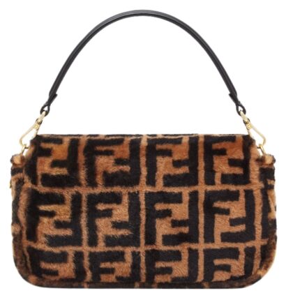 FENDI BAGUETTE BROWN SHEEPSKIN BAG