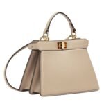 FENDI PEEKABOO ISEEU PETITE DOVE GRAY CALFSKIN BAG