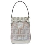 FENDI MON TRESOR SUEDE MINI BAG WITH FF IN IRIDESCENT CRYSTALS AND STUDS