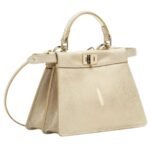 FENDI PEEKABOO ISEEU SMALL SELLERIA BAG WITH 556 HAND SEWN TOPSTITCHES