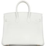 PRE-OWNED HERMÈS BIRKIN 25 WHITE EPSOM GOLD HARDWARE