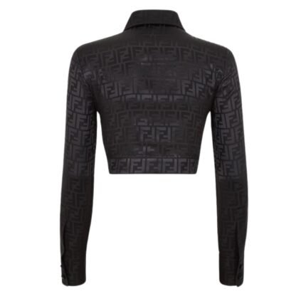 FENDI SHIRT BLACK SILK SHIRT