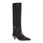 FENDI FFOLD LEATHER LOW-HEELED BOOTS