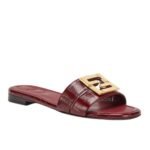 FENDI FFOLD LEATHER SANDALS