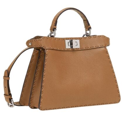 FENDI PEEKABOO ISEEU SMALL SELLERIA BAG WITH 556 HAND SEWN STITCHES