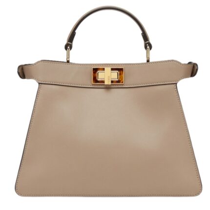 FENDI PEEKABOO ISEEU SMALL DOVE GRAY CALFSKIN BAG