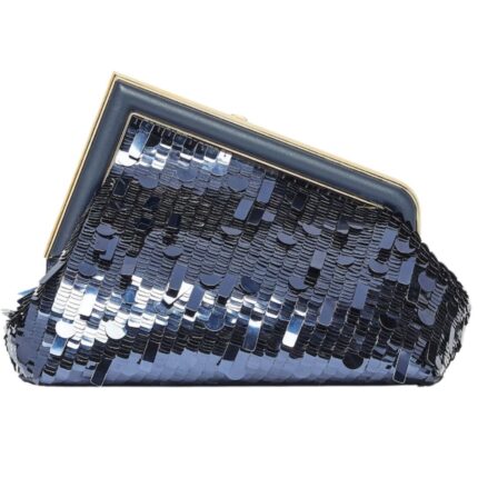 FENDI FIRST SMALL BAG EMBROIDERED WITH BLUE SEQUINS