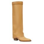 FENDI SHOW LEATHER HIGH-HEELED BOOTS