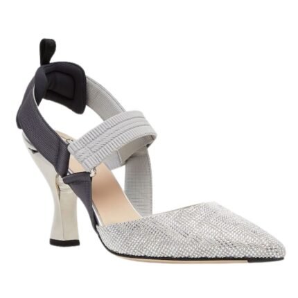 FENDI COLIBRÌ RHINESTONE HIGH HEELED SLINGBACKS