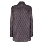 FENDI SHIRT DARK PURPLE FF SILK SHIRT