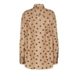 FENDI SHIRT LIGHT BROWN PRINTED SILK SHIRT
