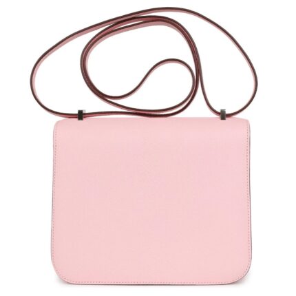 HERMÈS CONSTANCE 18 ROSE SAKURA CHEVRE PALLADIUM HARDWARE