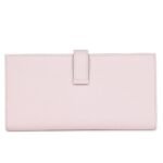 vHERMÈS BEARN GUSSET LONG WALLET MAUVE PALE EPSOM PALLADIUM HARDWARE