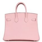 HERMÈS BIRKIN 25 ROSE SAKURA SWIFT PALLADIUM HARDWARE