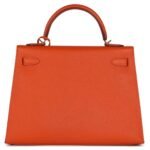 PRE-OWNED HERMÈS KELLY SELLIER 32 FEU EPSOM GOLD HARDWARE