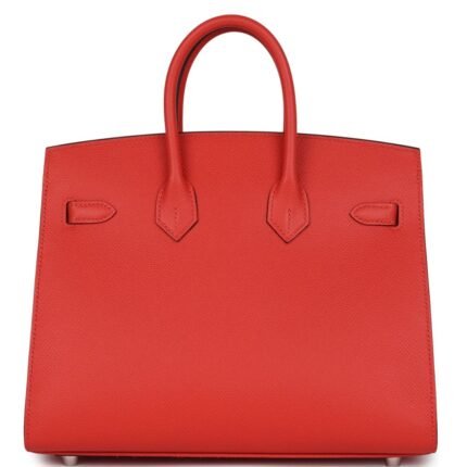HERMÈS BIRKIN SELLIER 25 CAPUCINE EPSOM PALLADIUM HARDWARE