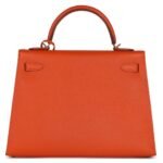 PRE-OWNED HERMÈS KELLY SELLIER 32 FEU EPSOM GOLD HARDWARE