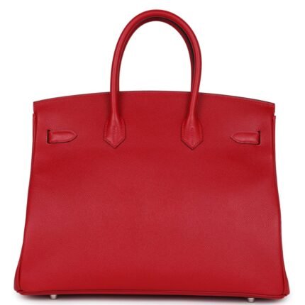 HERMÈS BIRKIN 35 ROUGE CASAQUE EPSOM PALLADIUM HARDWARE