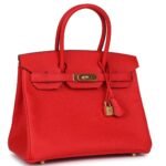 PRE-OWNED HERMÈS BIRKIN 30 ROUGE DE COEUR EPSOM GOLD HARDWARE