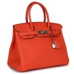 HERMÈS BIRKIN 30 ROUGE PIVOINE CLEMENCE PALLADIUM HARDWARE