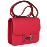 HERMÈS CONSTANCE 18 ROSE EXTREME EPSOM MARQUETTE PALLADIUM HARDWARE