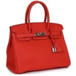 PRE-OWNED HERMÈS BIRKIN 30 CAPUCINE TOGO PALLADIUM HARDWARE