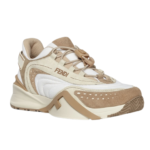 FENDI FLOW MESH AND SUEDE LOW TOPS