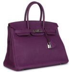 PRE-OWNED BIRKIN 35 ANEMONE TOGO PALLADIUM HARDWARE