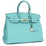 HERMÈS BIRKIN 35 BLEU ATOLL TOGO GOLD HARDWARE
