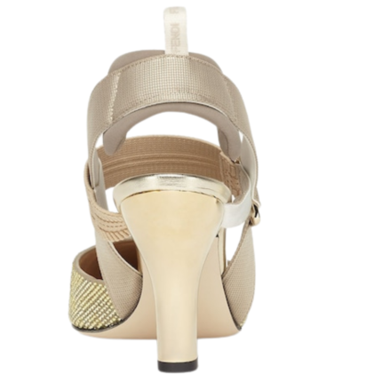 FENDI COLIBRÌ RHINESTONE HIGH HEELED SLINGBACKS
